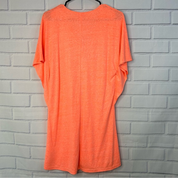 Lilly Pulitzer Balleta Swim Papaya Linen Blend Cover Up size xxs - Picture 6 of 8